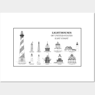 Lighthouses of United States of America - East Coast - B Posters and Art